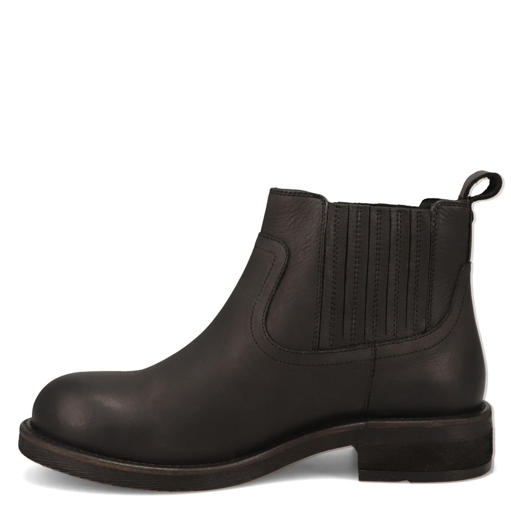 Black-WRANGLER Womens Desiree Leather Western Chelsea Bootie