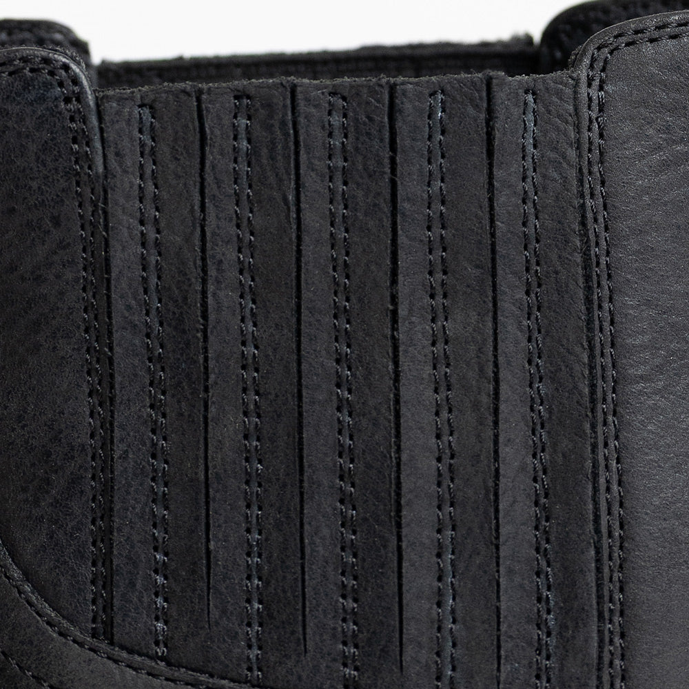 Black-WRANGLER Womens Desiree Leather Western Chelsea Bootie