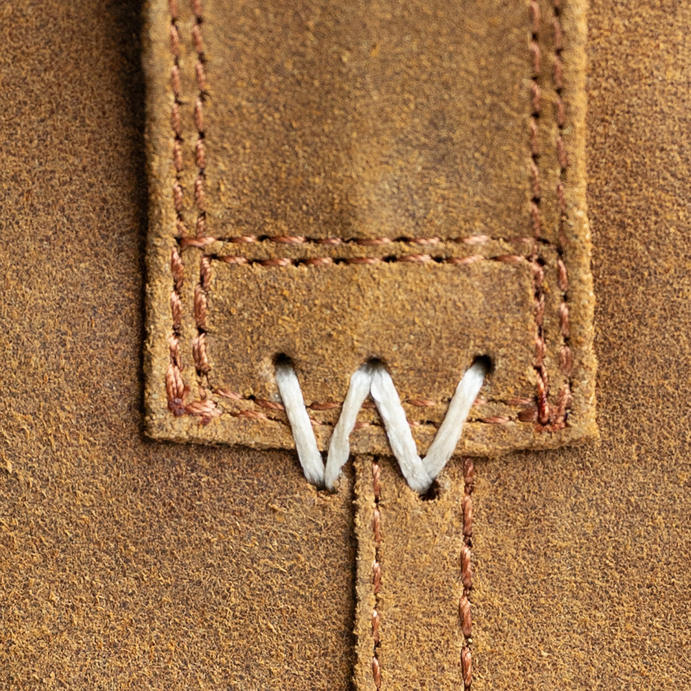 Buckskin-WRANGLER Womens Blythe Suede Harness Western Cowboy Boot