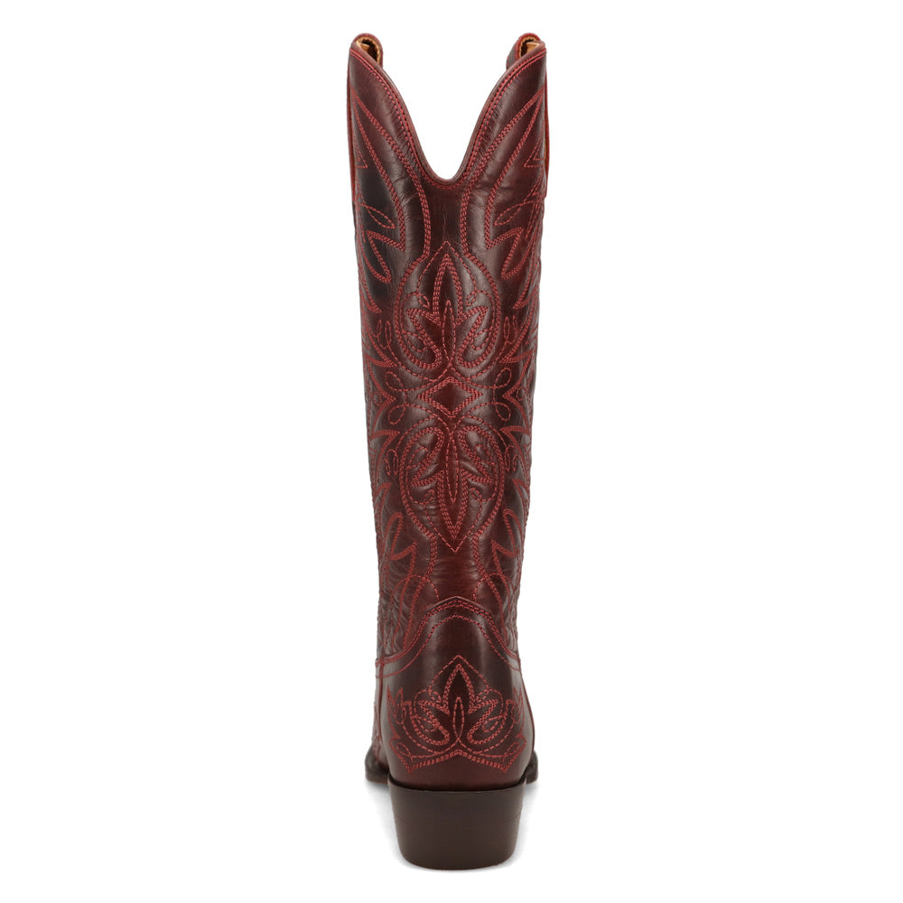 Saddle Wine-WRANGLER Womens Magnolia Leather Snip-Toe Western Cowboy Boot