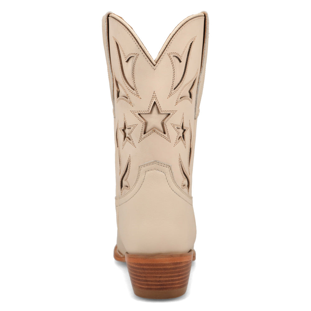 Ivory-WRANGLER Womens Laurel Leather Snip-Toe Western Cowboy Boot