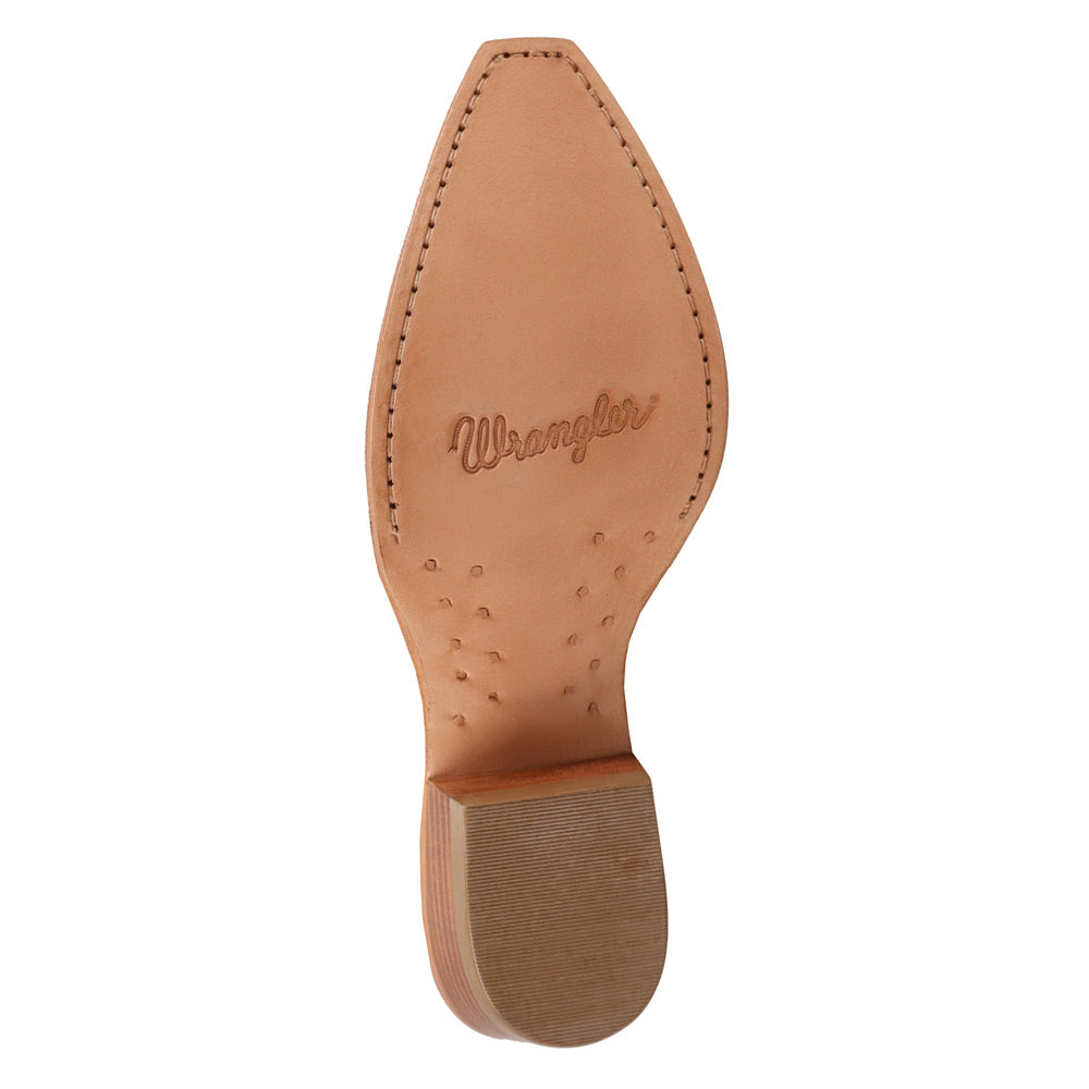 Ivory-WRANGLER Womens Laurel Leather Snip-Toe Western Cowboy Boot