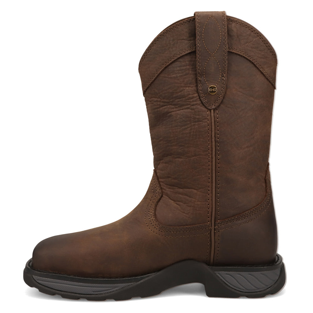 Bridle Brown-WRANGLER Womens Sammie Steel-Toe Square-Toe Work Boot