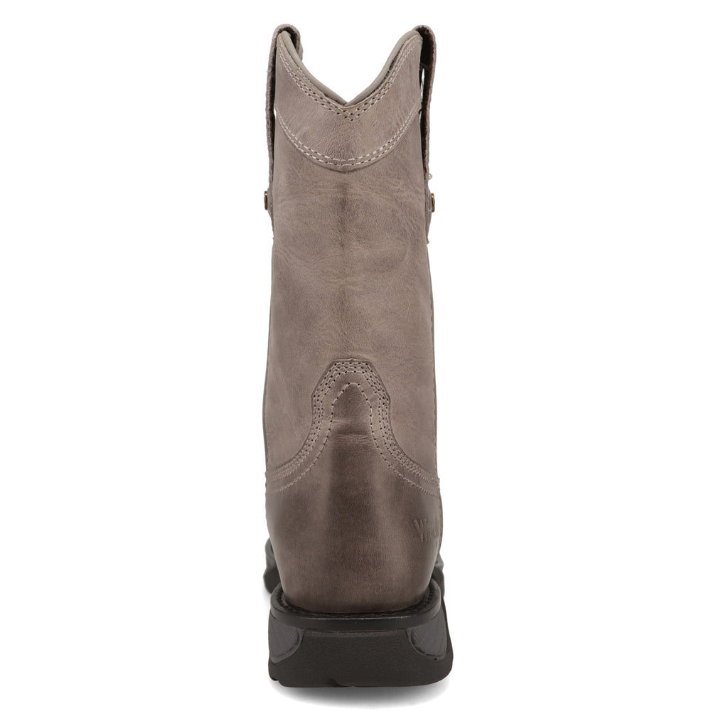 Grey-WRANGLER Womens Sammie Steel-Toe Square-Toe Work Boot