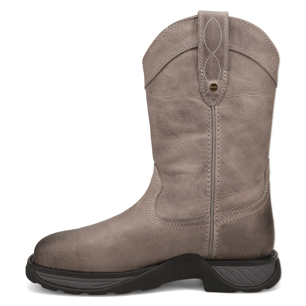 Grey-WRANGLER Womens Sammie Steel-Toe Square-Toe Work Boot