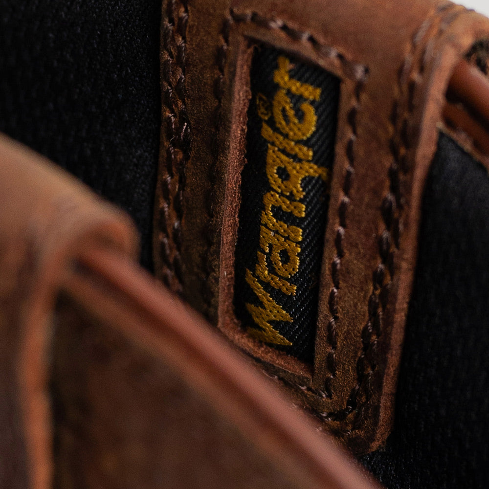 Red Brown-WRANGLER Womens Sable Steel-Toe Square Toe Work Boot