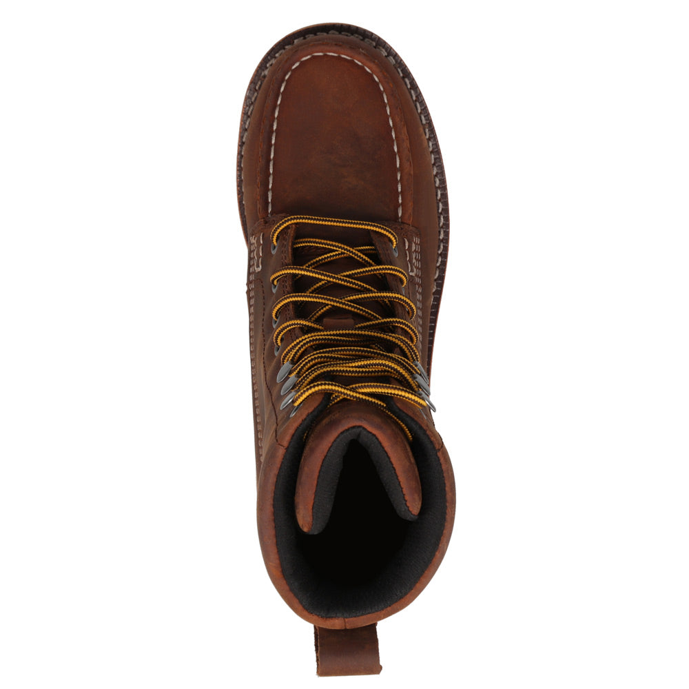 Saddle Tan-WRANGLER Womens Toni Steel-Toe Waterproof Wedge Work Boot