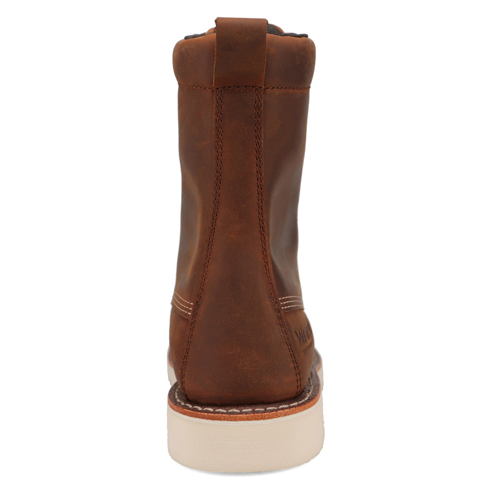 Saddle Tan-WRANGLER Womens Toni Steel-Toe Waterproof Wedge Work Boot