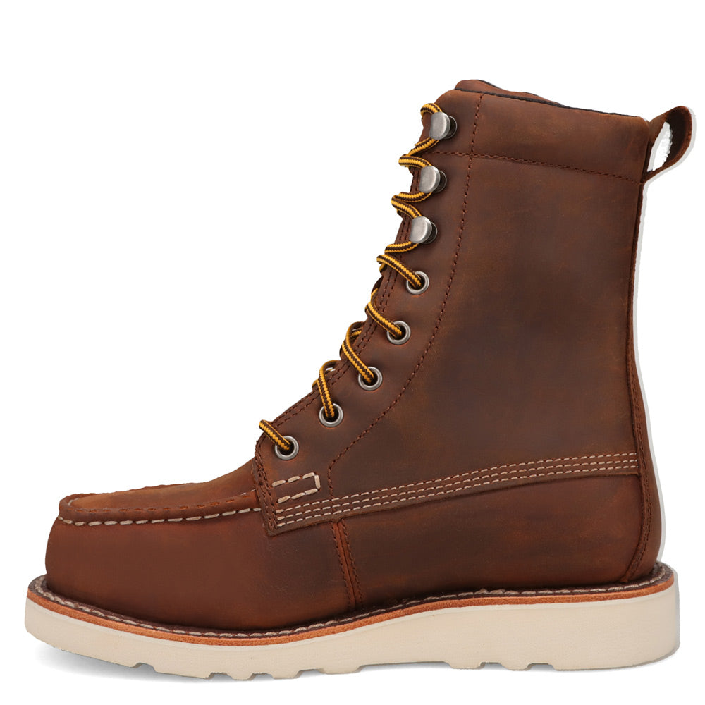 Saddle Tan-WRANGLER Womens Toni Steel-Toe Waterproof Wedge Work Boot