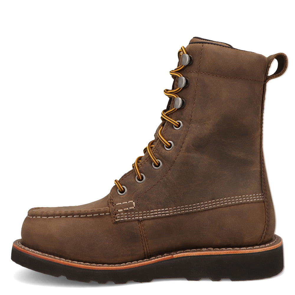 Grey-WRANGLER Womens Toni Steel-Toe Waterproof Wedge Work Boot