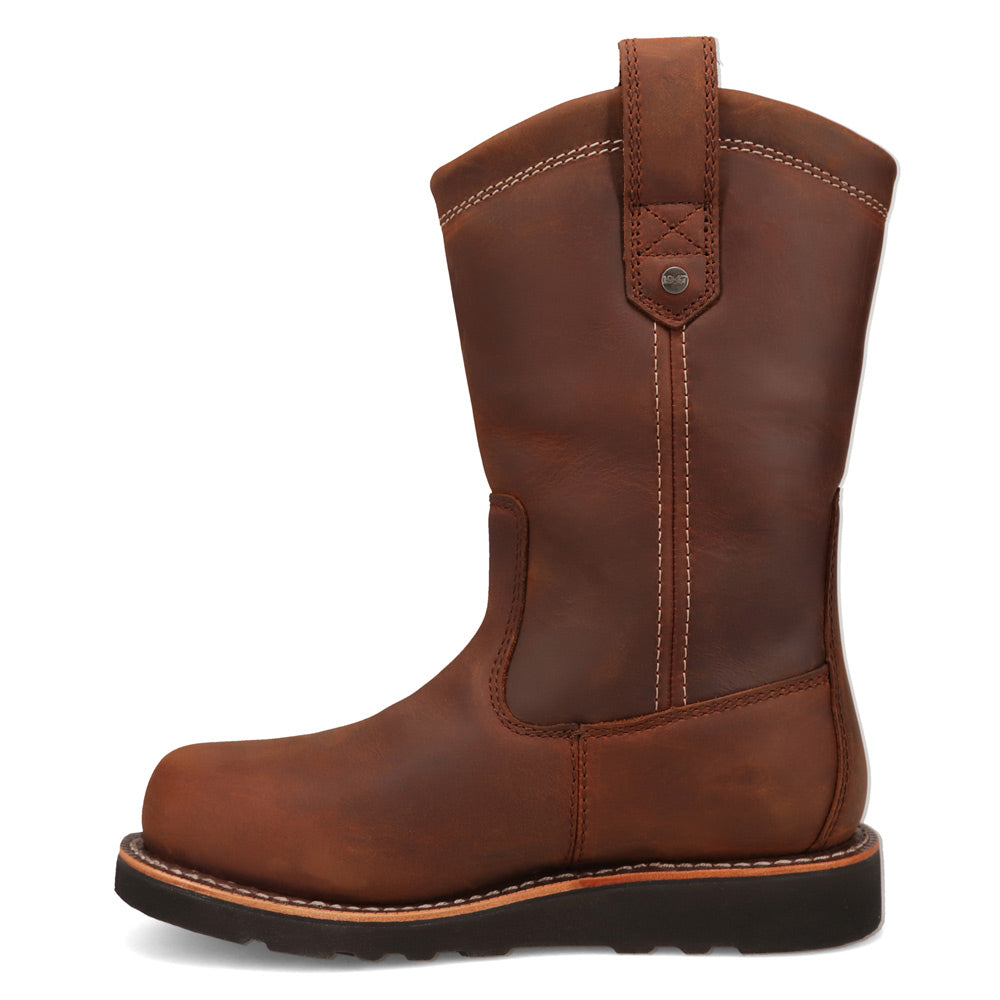 Saddle Tan-WRANGLER Womens Tanya Steel-Toe Waterproof Wedge Work Boot