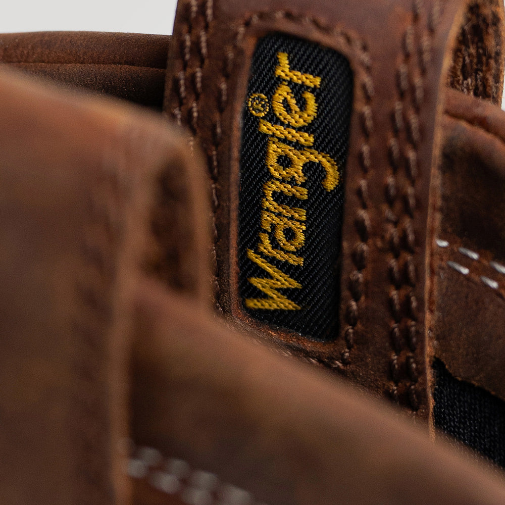 Saddle Tan-WRANGLER Womens Tanya Steel-Toe Waterproof Wedge Work Boot