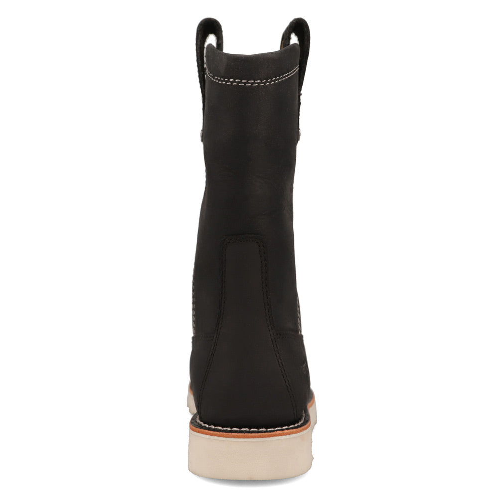 Black-WRANGLER Womens Tanya Steel-Toe Waterproof Wedge Work Boot