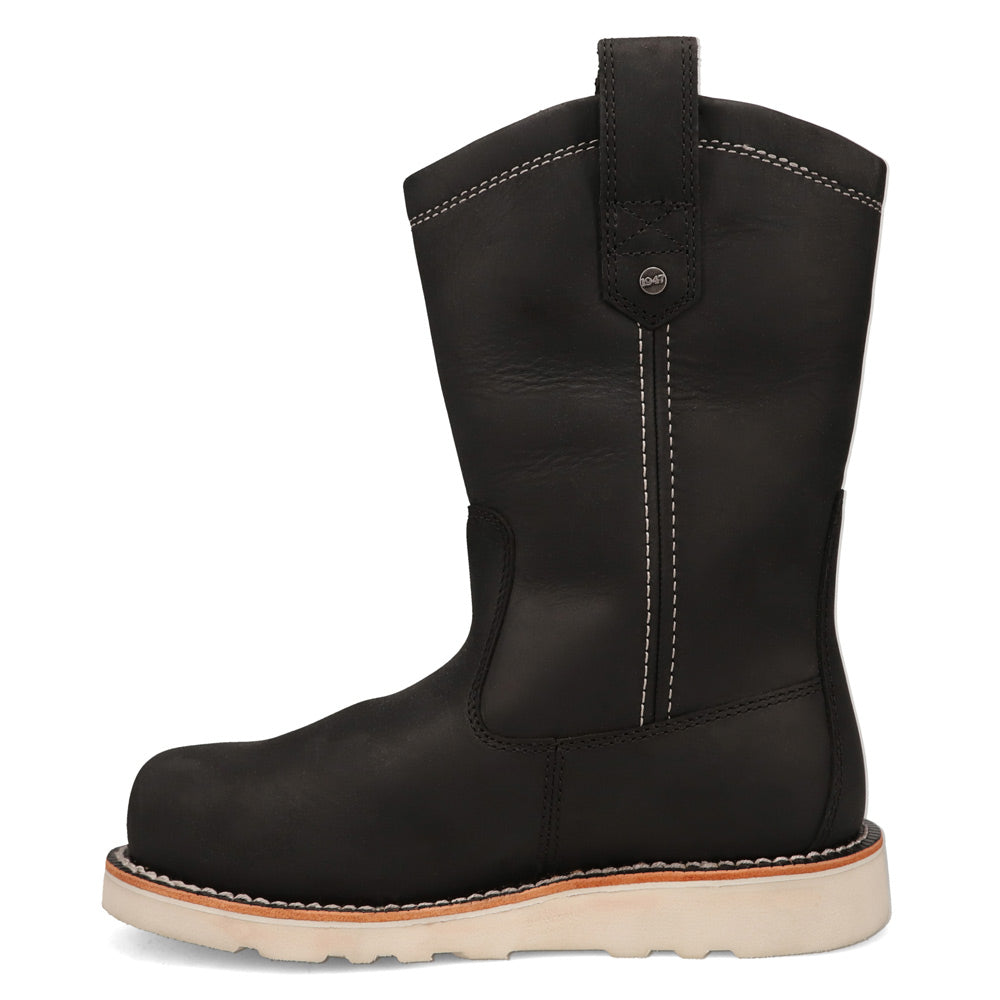 Black-WRANGLER Womens Tanya Steel-Toe Waterproof Wedge Work Boot
