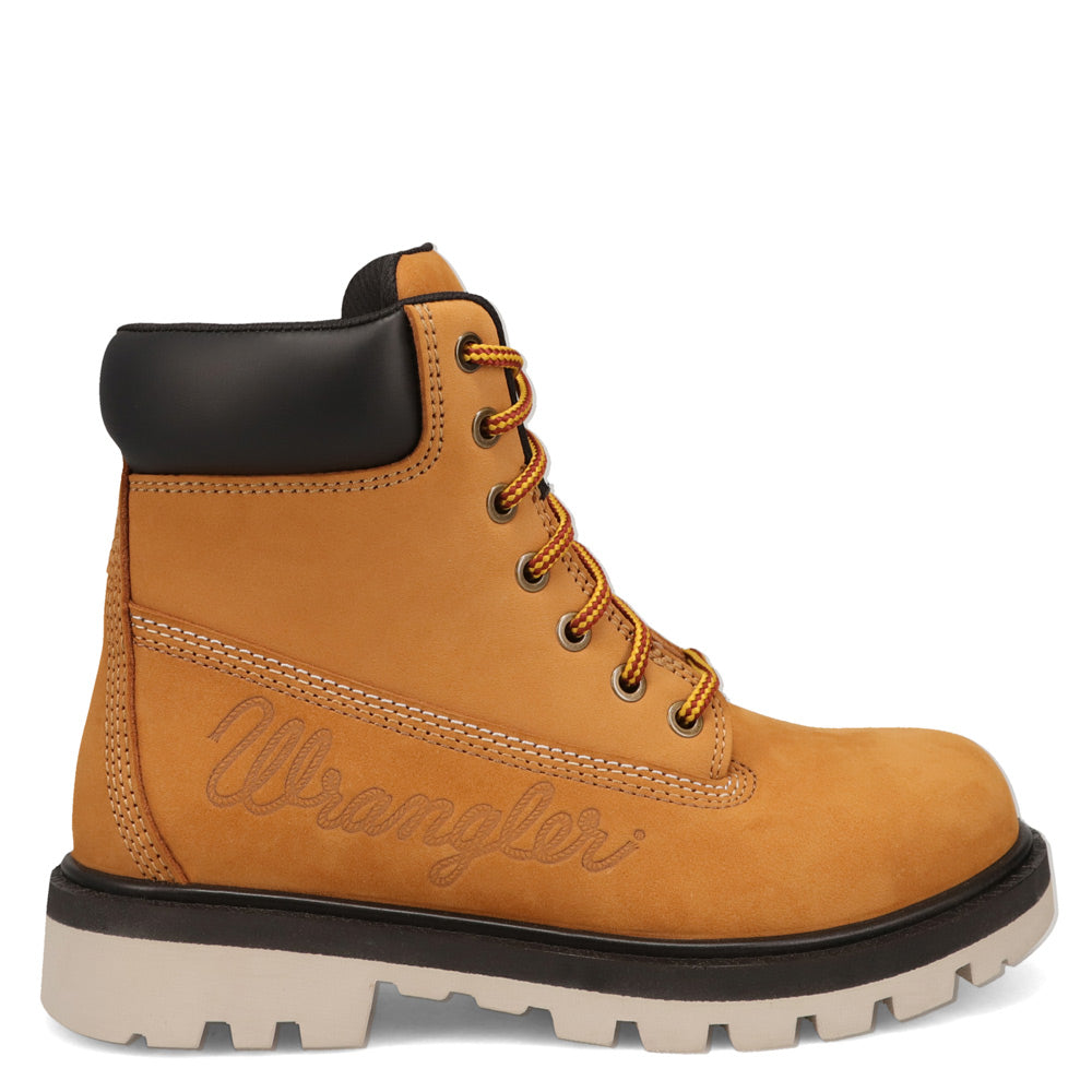 Wheat-WRANGLER Womens Alana Steel-Toe Work Boot