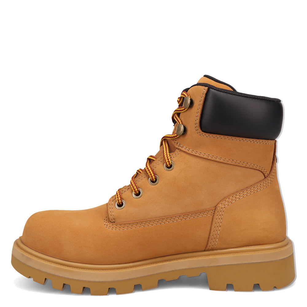 Wheat-WRANGLER Womens Aubrey Steel-Toe Work Boot