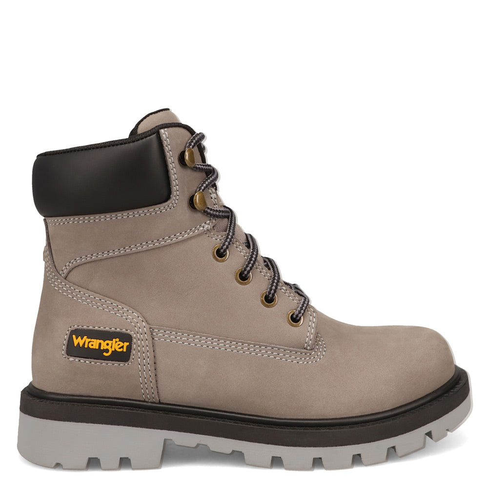 Charcoal-WRANGLER Womens Aubrey Steel-Toe Work Boot