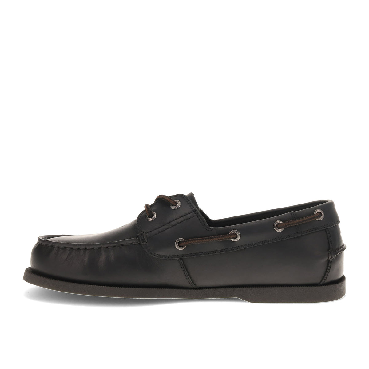 Black-Dockers Mens Vargas Genuine Leather Casual Classic Rubber Sole Boat Shoe