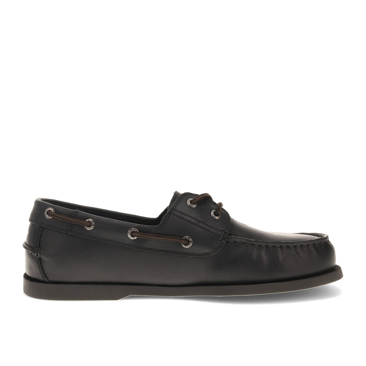 Black-Dockers Mens Vargas Genuine Leather Casual Classic Rubber Sole Boat Shoe
