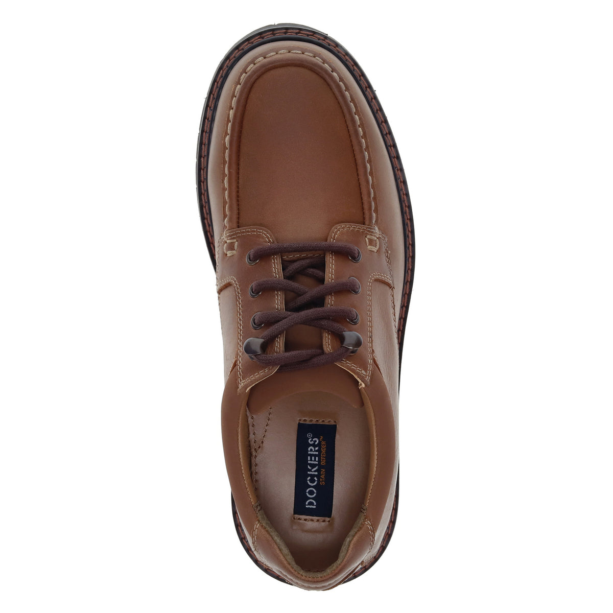 Tan-Dockers Mens Glacier Synthetic Leather Rugged Casual Oxford Shoe