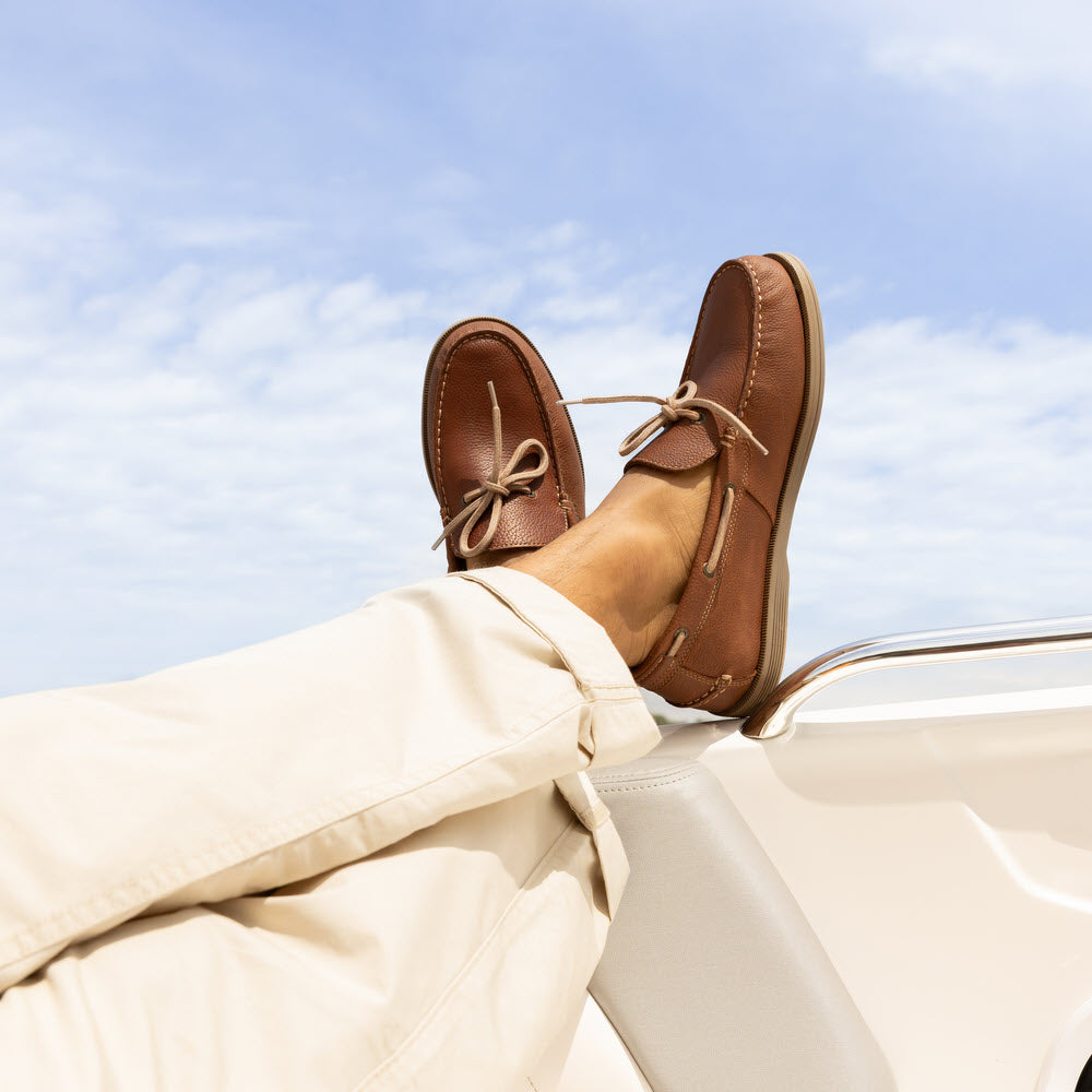 Briar-Dockers Mens Darnell Genuine Leather Dress Casual Slip On Boat Shoe