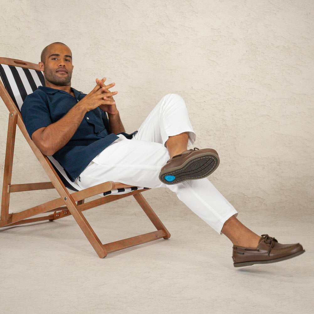 Chestnut-Dockers Mens Dennison Genuine Leather Dress Casual Boat Shoe