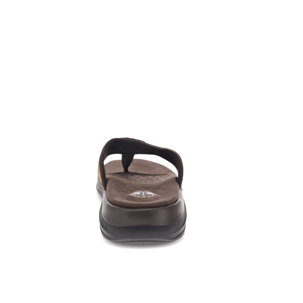 Dark Tan-Dockers Mens Banks Casual Flip Flop Sandal Shoe