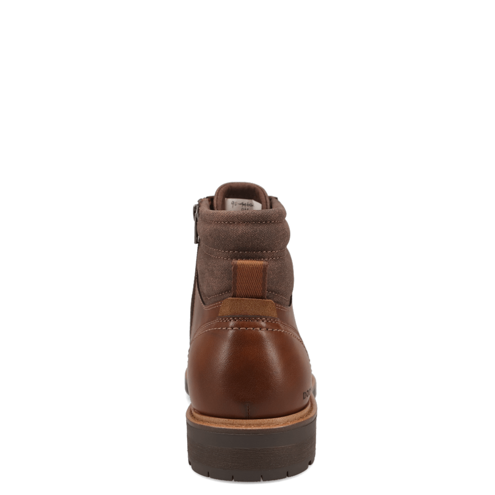 Cognac-Dockers Mens Bannister Burnished Lace Up Chukka Cap Toe Boot
