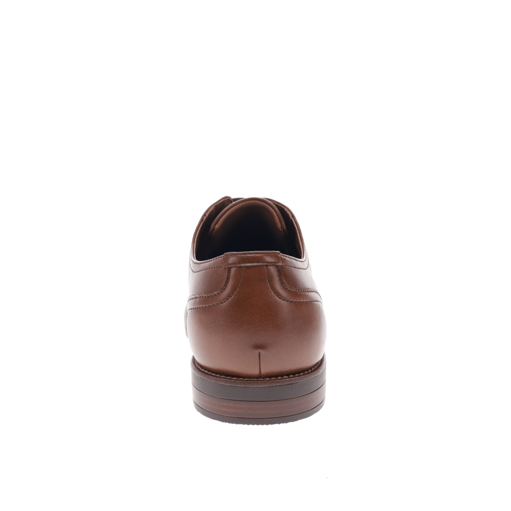Cognac-Dockers Mens Belson Moc Toe Dress Oxford Lace Up Shoes