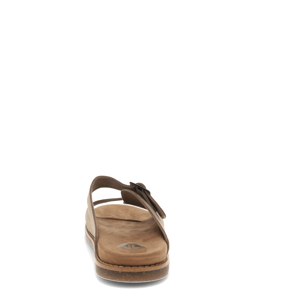Taupe-Dockers Mens Benham Synthetic Suede Casual Slip On Sandal Shoe