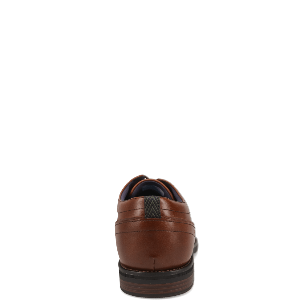 Cognac-Dockers Mens Benton Polished Dress Lace-Up Oxford