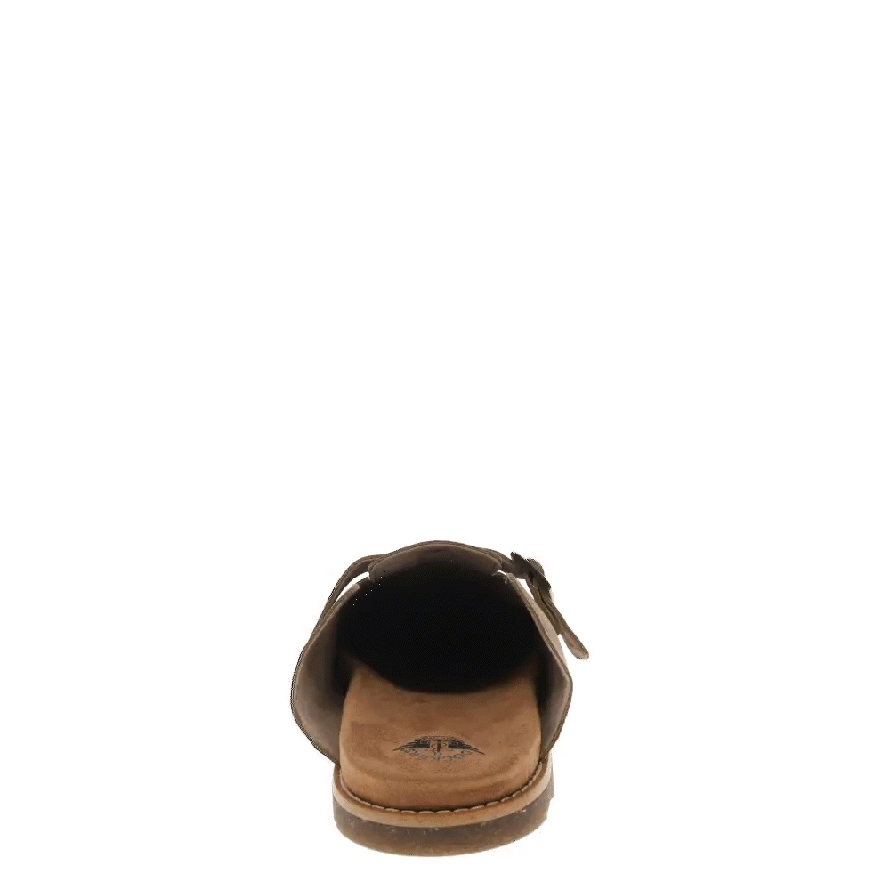 Taupe-Dockers Mens Bircham Synthetic Suede Casual Slip On Clog Shoe