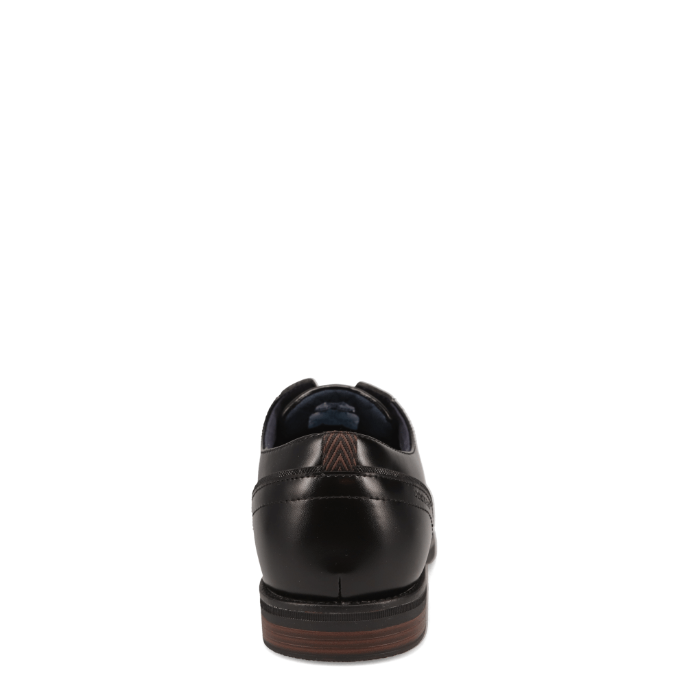 Black-Dockers Mens Blakeley Polished Laser Perforated Lace Up Oxford Dress Shoe