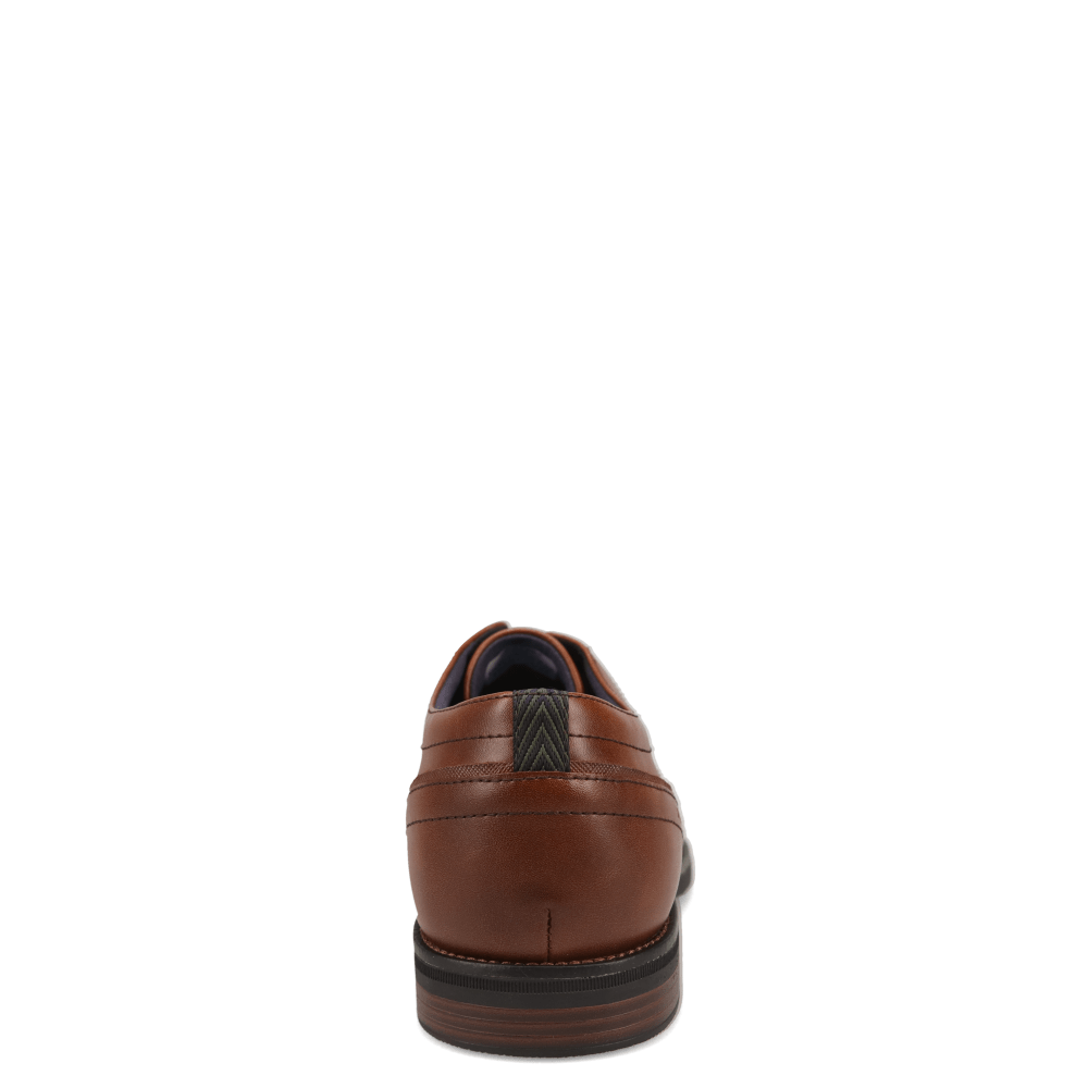 Cognac-Dockers Mens Boden Polished Cap Toe Dress Lace-Up Oxford