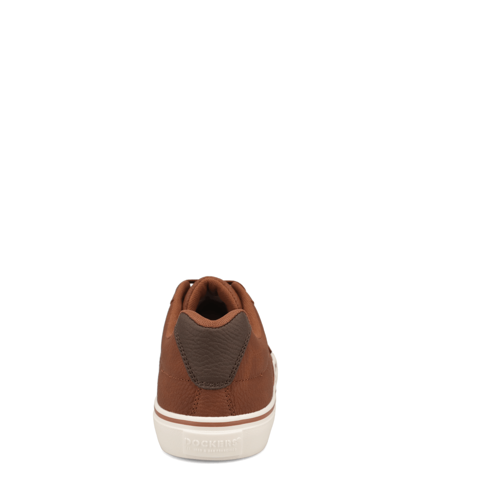 Tan/ Brown-Dockers Mens Curtis Wax Durable Tumbled Canvas Lace-up Casual Skate Sneaker