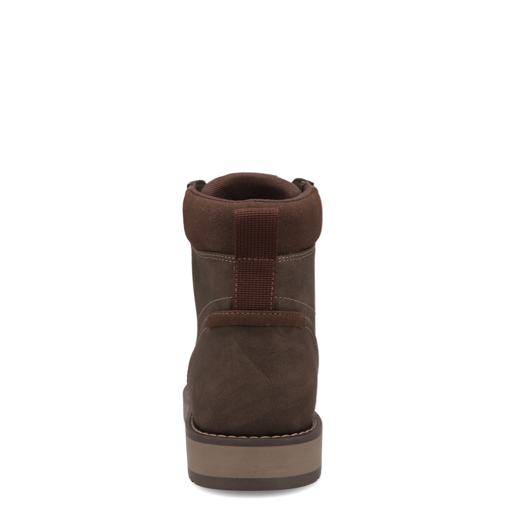 Dark Brown/Brown-Dockers Mens Davis Rugged Casual Tumbled Moc Toe Boot