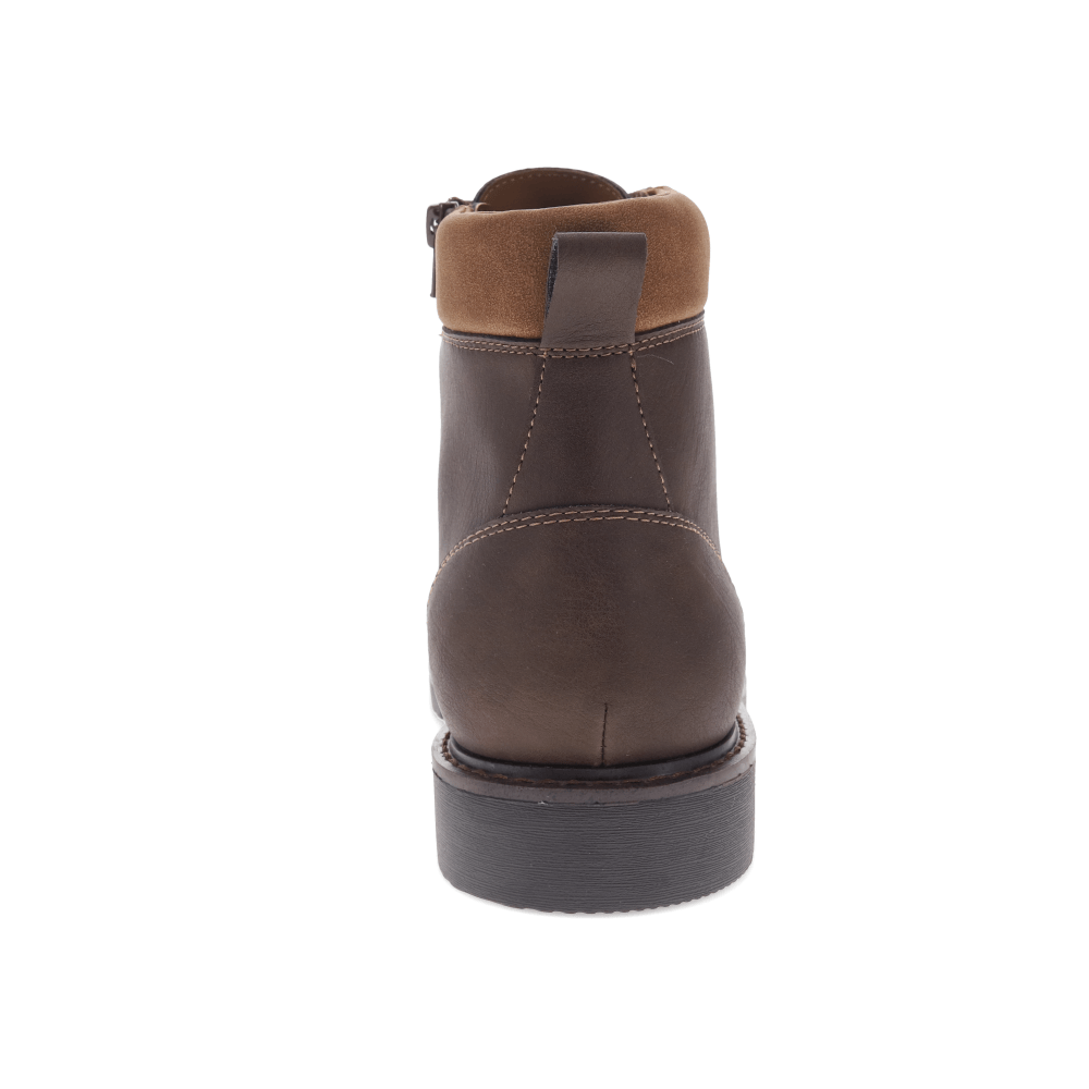 Dark Brown-Dockers Mens Dudley Rugged Casual 7-Eyelet Captoe Boot