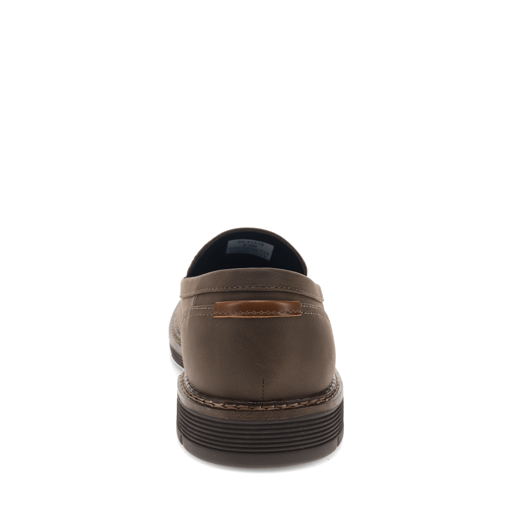 Dark Brown-Dockers Mens Elmhurst Dress Casual Slip On Loafer Shoe