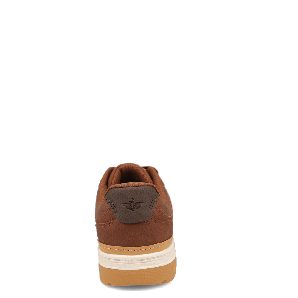 British Tan/ Brown-Dockers Mens Frederick Synthetic Leather Casual Sneaker