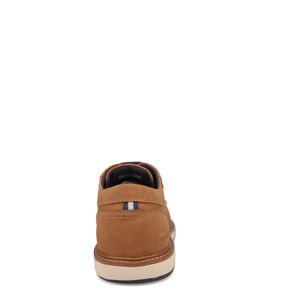Dark Tan-Dockers Mens Halstead Casual Nubuck Casual Lace-Up Oxford
