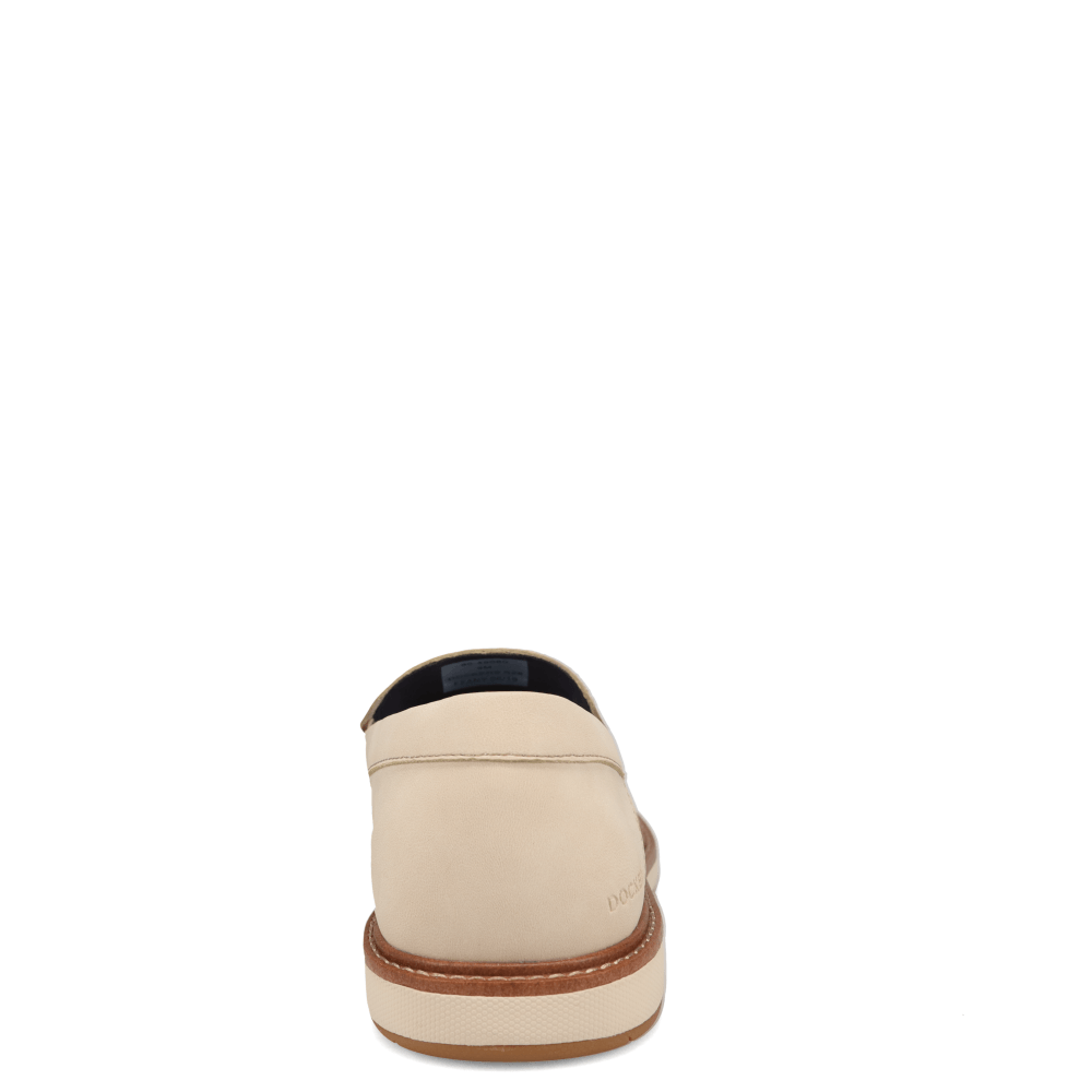 Off White-Dockers Mens Harmon Casual Crazyhorse Slip On Loafer