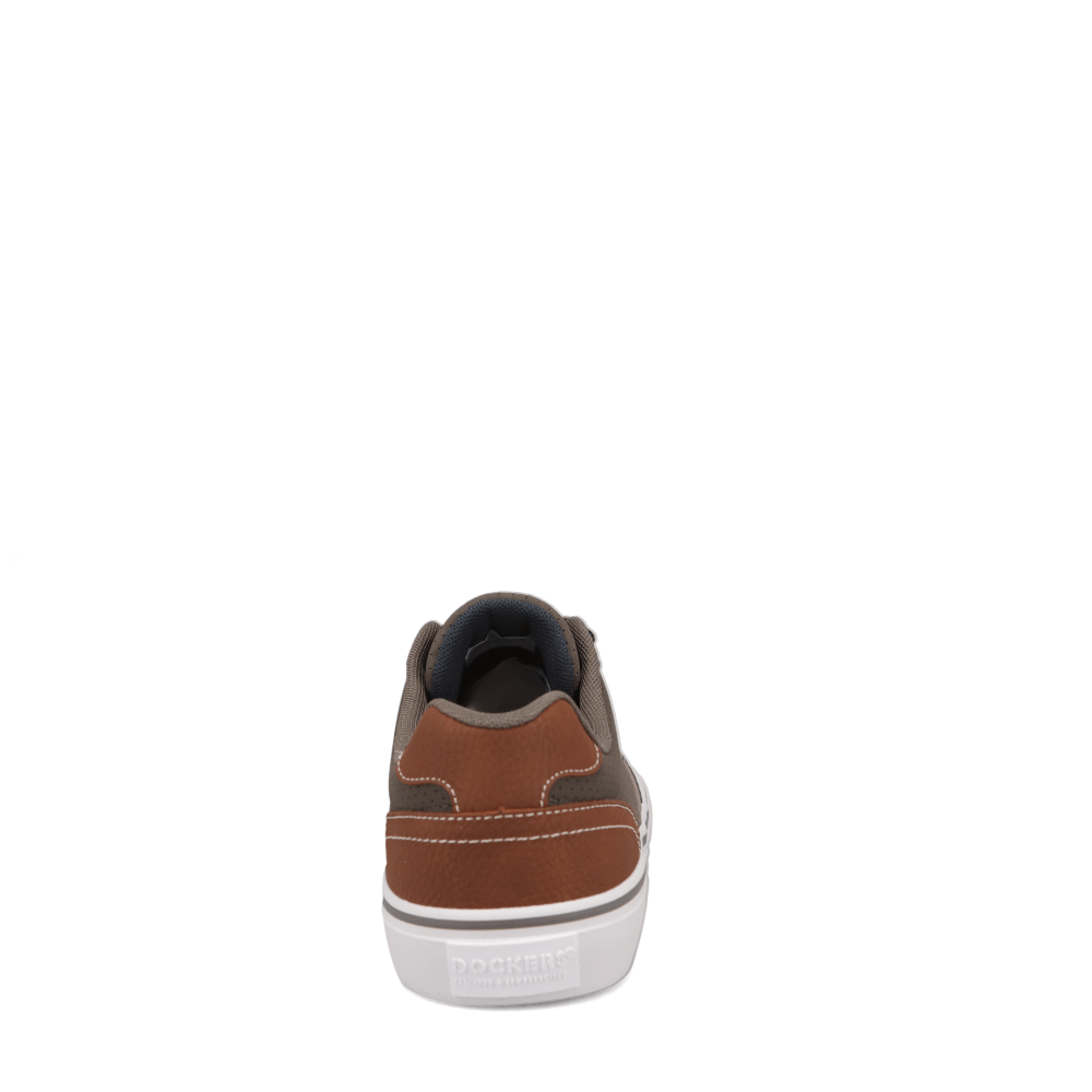 Charcoal/ Navy-Dockers Mens Hobbs Synthetic Leather Casual Lace-up Sneaker