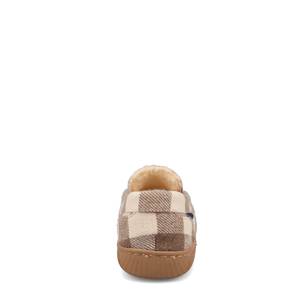 Brown/Tan-Dockers Mens Hyde Plaid Loafer House Shoe Slipper