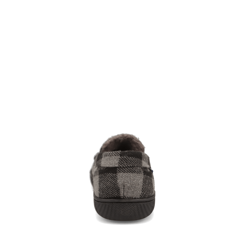 Black/Grey-Dockers Mens Hyde Plaid Loafer House Shoe Slipper