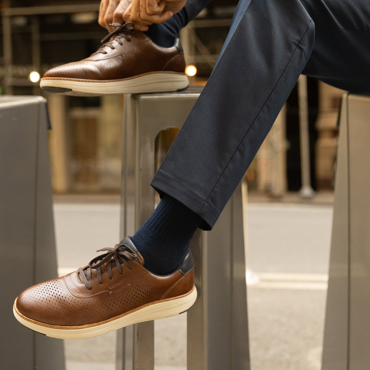 Cognac-Dockers Neilson Casual Polished Lace-Up Sneaker