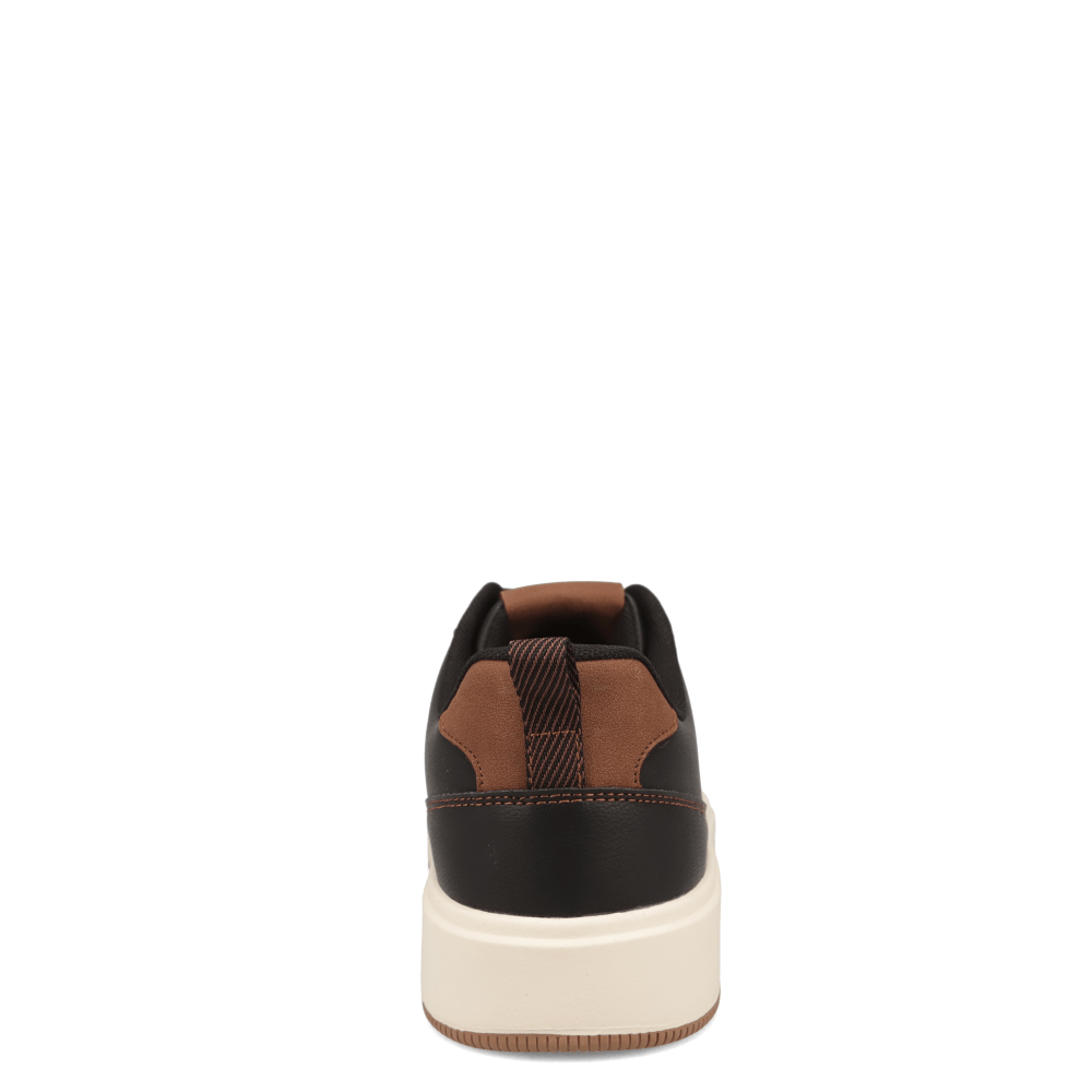 Black/British Tan-Dockers Mens Overtime Laser Casual Lace Up Sneaker