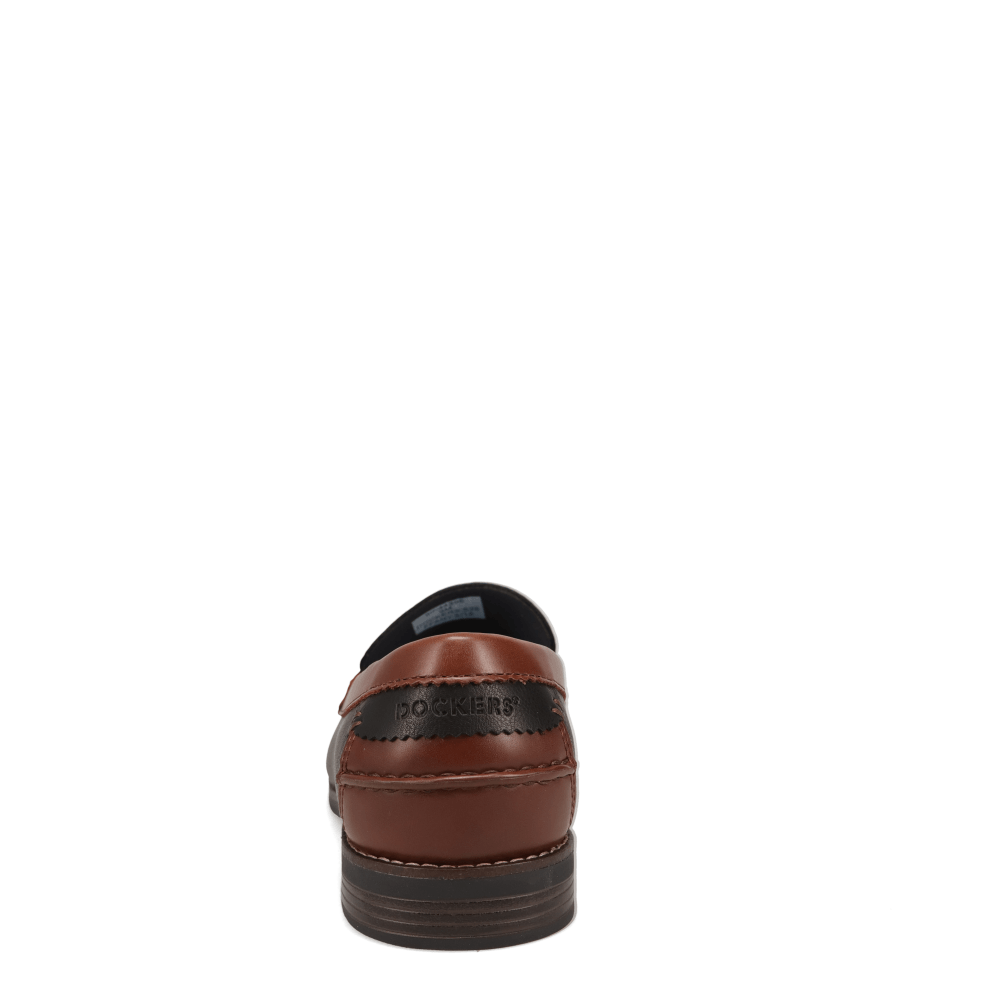 Black/Brown-Dockers Mens Pullman Full Grain Dress Tassel Penny Loafer