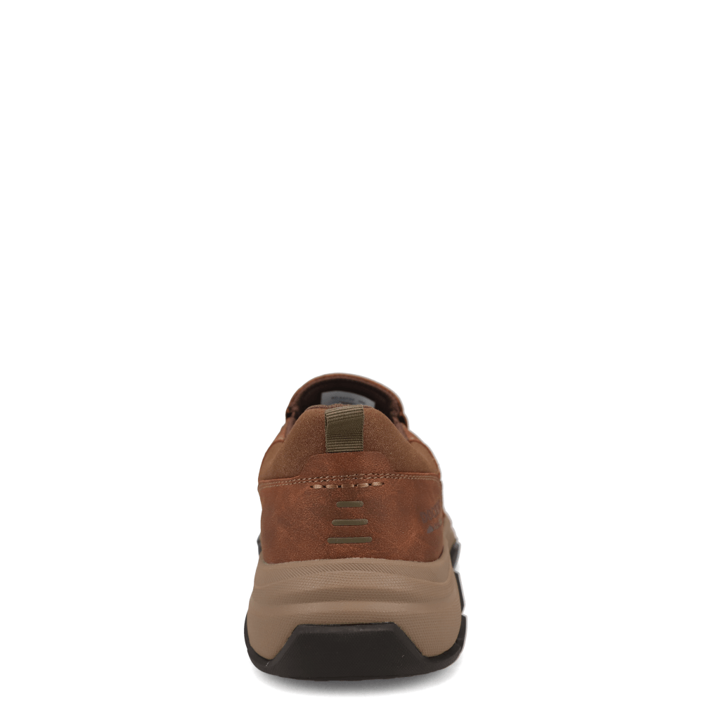 Dark Tan-Dockers Mens Rawlins Distressed Casual Slip On Loafer