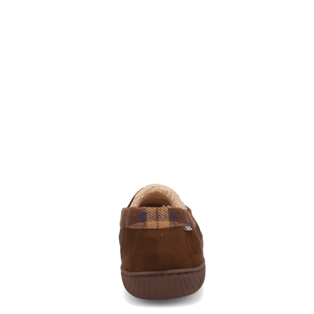 Brown-Dockers Mens Willem Plaid Collar House Shoe Slippers