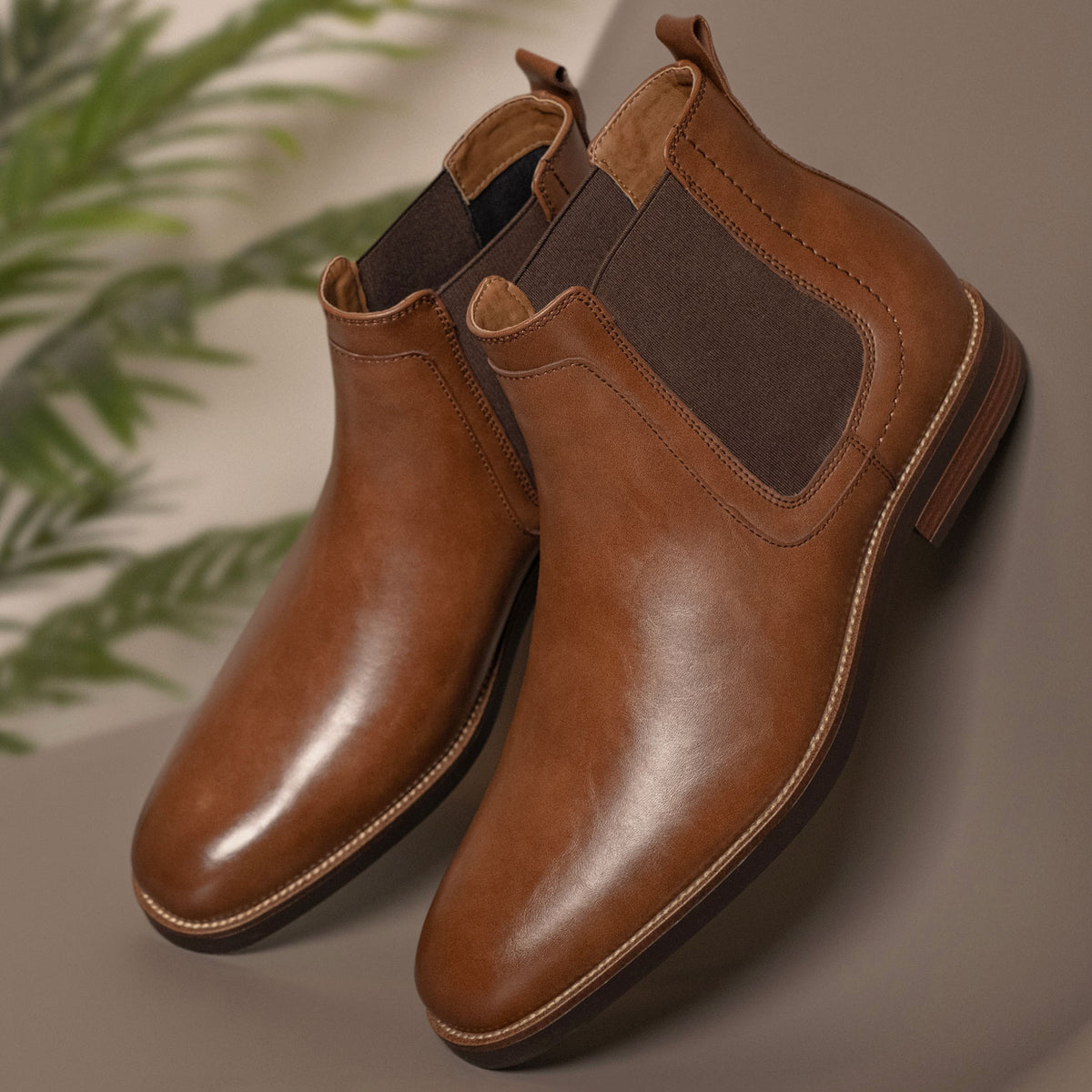 Black-Dockers Mens Brookside Dress Slip-on Chelsea Boot
